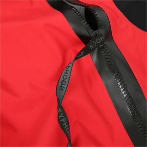 2024 Typhoon Junior Rhossilli Back Zip Drysuit 100195 - Red / Black